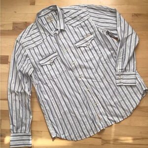 Lucky Brand Men's Blue Striped Shirt